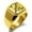 Gold, variant on Stainless Steel Letter Z Initial Floral Monogram Engraved Engraved Square Flat Top Biker Style Polished Signet Ring