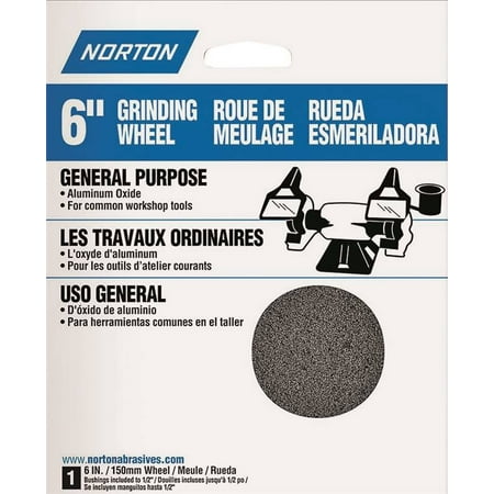 

Norton Abrasives Grinding Wheel T1 6x3/4x1 AO 36/46G Brn 07660788245