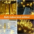 thumbnail image 2 of 7M 50-Light Solar Pentagram & Bubble Ball String Lights - Warm Tone, Dark Green Cable, 6.8x6.8cm Panel, 2 of 6