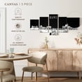 thumbnail image 4 of Elephant Stock Rome Skyline Bw Wall Art - Horizontal Multi Panel Canvas - Living Room Wall Decor - City Multi Panel - Black And White Decor - 29" x 12", 4 of 4
