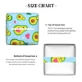 thumbnail image 5 of Yiaed Cartoon Avocado Print Tissue Box Cover, PU Leather Decorative Organizer for Tabletop, Bathroom, Car, Office Creative Decorative, 5 of 7
