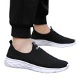 thumbnail image 3 of GHSOHS Mens Shoes Casual Sneakers for Men Low Top Black Sneakers Men's Fashion Sneakers Tennis Shoes Simple Mesh Breathable Comfortable Non Slip Lightweight Slip on Sports Running Shoes Size 44, 3 of 9
