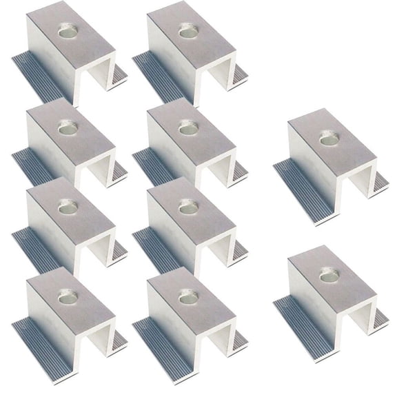 10Pcs Solar Middle Clamp Pressure Block Pv Aluminum Alloy Solar Panel For Frame 40/50/80Mm Solar Panel Energy Accessories