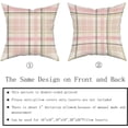 thumbnail image 5 of Easter Decorative Pillow Covers 16x16 Spring Light Pink Green Buffalo Plaid Holiday Throw Pillows Easter Decorations Pillowcase Cotton Square Cushion Cover Decor for Home Couch Bed Soft Set of 2, 5 of 6