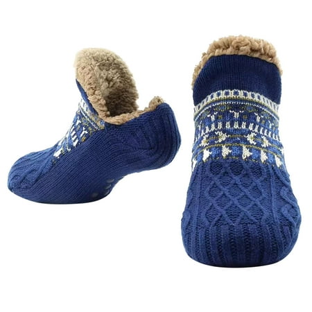 

Heiheiup Men Home Slippers Socks Floor Socks Knitted Plush Warm Carpet Socks Home Sleeping Socks Cushioned Socks for Women