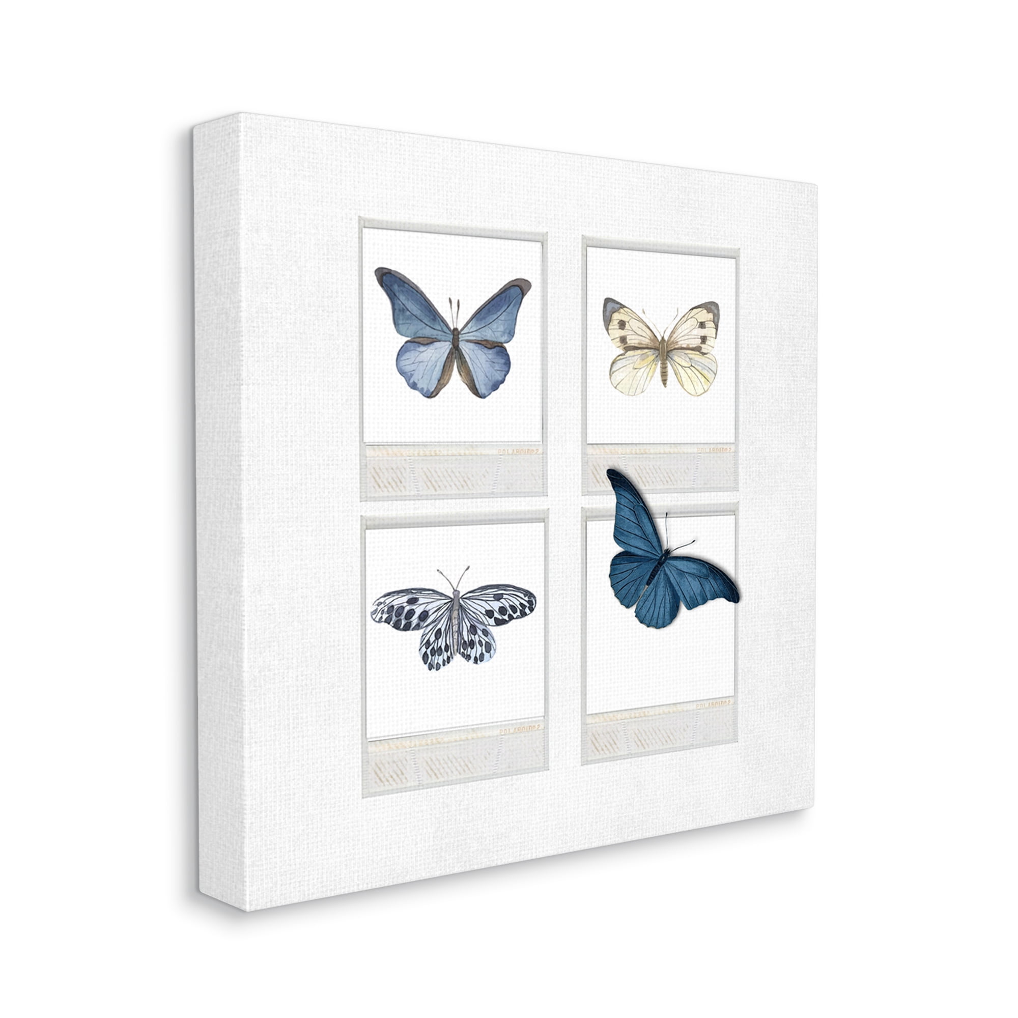Stupell Cottage Retro Film Butterflies Animals & Insects Painting Gallery Wrapped Canvas Print Wall Art