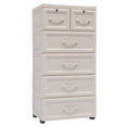 thumbnail image 3 of Dwellnix 5-Drawer Tall Storage Cabinet in White, Lockable with Key, Multi-Purpose Vertical Organizer for Living Room, Bedroom, Hallway, and Office Spaces, 3 of 11