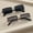 Golden Double Gray Silvery Gray Set, variant on [Two Pairs Trendy Classic Men's Glasses] Two Pairs Of Trendy Classic Rectangular Frameless Men's Glasses