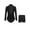 Black, variant on Haitryli Kids Boys Shiny Rhinestone Gymnastics Leotard Long Sleeve Dance Bodysuit Skating Jumpsuit & Shorts Set Blue 8