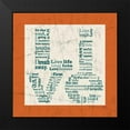thumbnail image 2 of Stimson, Diane 12x12 Black Modern Framed Museum Art Print Titled - Live Orange, 2 of 5
