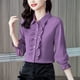 thumbnail image 1 of Women Blouse Ruffles Chiffon Shirts Clothes Spring Autumn Office Lady Long Sleeve Pullovers Elegant Vintage Blouse NS5872, 1 of 5