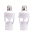 thumbnail image 1 of 2PCS AC110-220V 360Degree Pir Induction Motion Sensor IR Infrared Human E27 Plug Socket Switch Base Led Bulb Lamp Holder,2 * Infrared motion sensor holder,White, 1 of 9