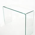 thumbnail image 2 of Heavenly Collection Console in Clear, Clear Glass Console, Un-tempered Glass Console, Bent Glass Console, Waterfall Console, Glass Console Table, 2 of 9