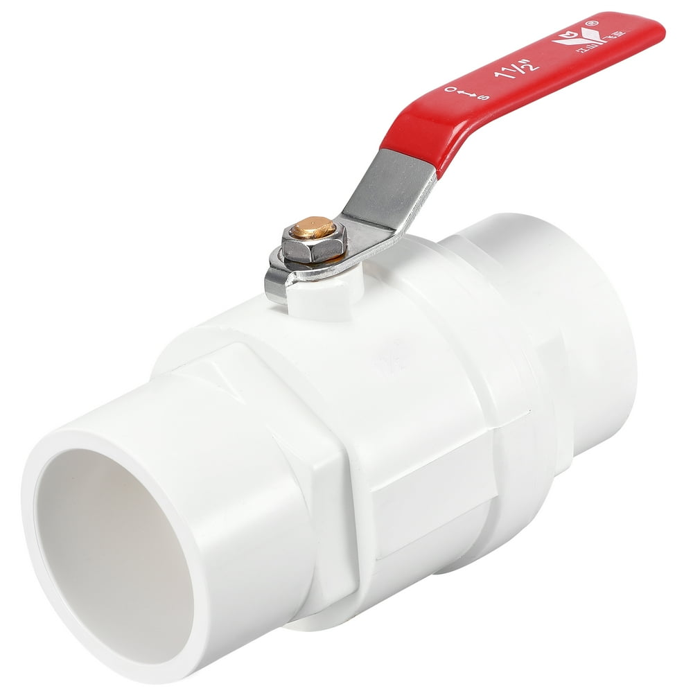 Ball Valve, 11/2" Slip, PVC Socket End Valve for Aquarium Setup, Sump