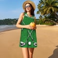 thumbnail image 3 of Fotbe Golf Sport Club Vestido de Verano sin Mangas para Mujer – Vestido Midi Línea A, Estilo Camiseta Floral, Vestido Playero Casual y Fluido, 3 of 7