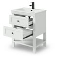thumbnail image 3 of Eclife 24-Inch Small Bathroom Vanity with Ceramic Sink Top, 2 Drawers, and Faucet, 3 of 8
