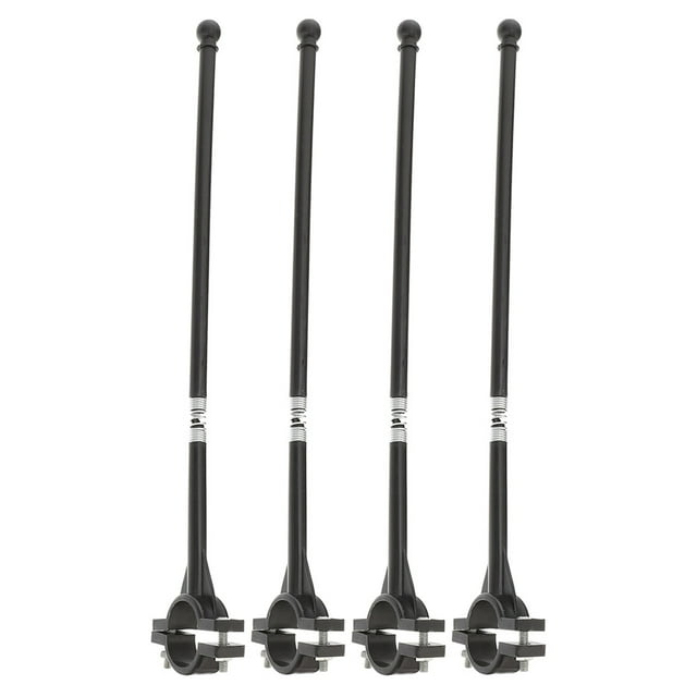 unbranded 4Ud Soportes De Flagpole Para Manillar De En Negro Resistente Y Antióxido