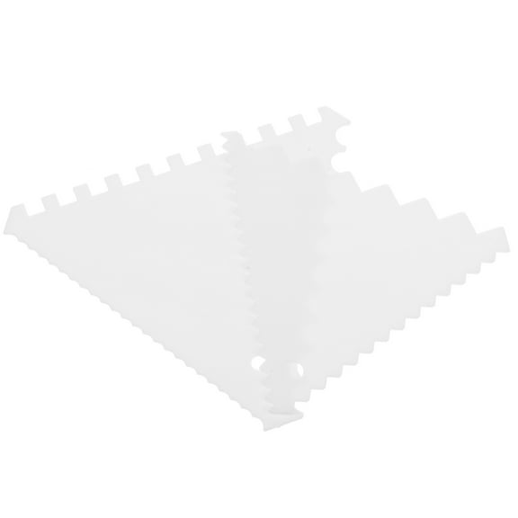 8pcs Baking Scraper Cake Cream Scraper Baking Plastic Scraper Kitchen Triangle Spatula