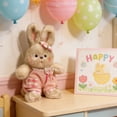 thumbnail image 6 of LEFTHIGH Home Cute Easter Bunny Plush Toy Soft Stuffed Animal Festive Spring Decor for Kids Adults Holiday Gift 35cm Home, 6 of 6