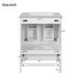 thumbnail image 3 of Harper & Bright Designs 48" Bathroom Vanity with Sink, Modern Bathroom Cabinet Freestanding with Divided Drawers, Wood Bathroom Storage Cabinet with Door Shelf, White, 3 of 16