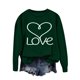thumbnail image 5 of RKSTN Valentine Gifts Women's Valentine's Day Sweatshirts Plus Size Crewneck Heart Graphic Print Hoodless Sweatshirt Womens Casual Oversized Round Neck Loose Comfy Sweatshirt Fall Spring Clothes, 5 of 6