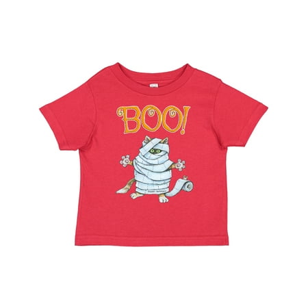 

Inktastic Boo with Mummy Cat Gift Toddler Boy or Toddler Girl T-Shirt