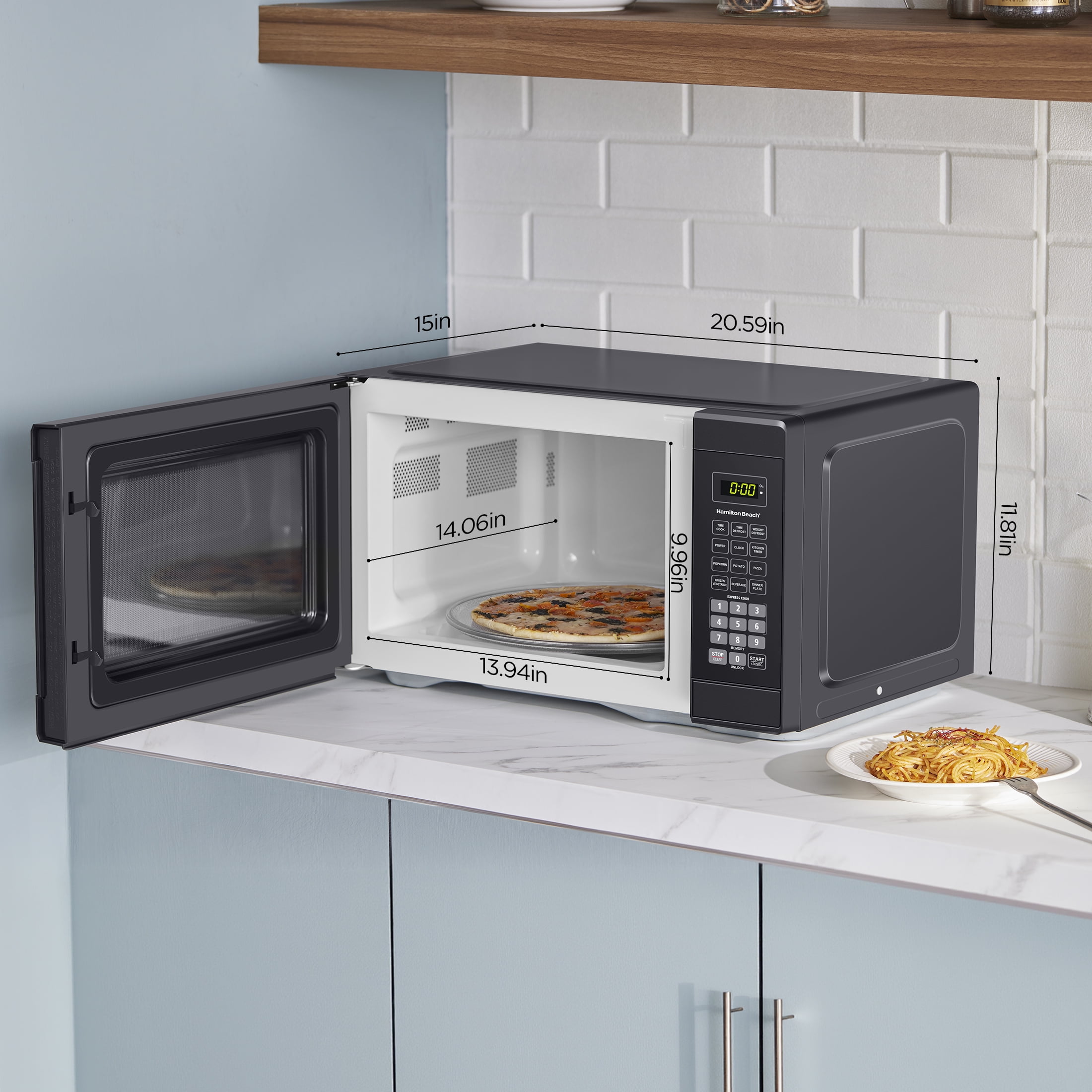 Hamilton Beach 1.1 Cu. ft. Compact Microwave
