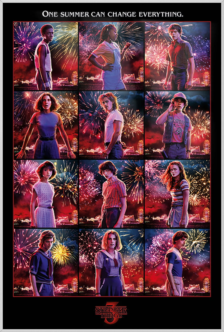Details about   Stranger Things 2 Size: 24 x 36 Storm Front / Bikes Framed TV Show Poster 