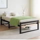 thumbnail image 1 of Base de Cama Individual de Metal con Marco de Acero Resistente y Moderno de Fácil Armado con Plataforma Espacio de Almacenamiento Debajo Antideslizante sin Ruido, 1 of 4