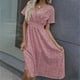 thumbnail image 2 of Vestido Corto de Verano Pequeño Estampado Floral Cuello en V Manga Corta, Ligero Y Casual Vestido de Verano Floral, 2 of 7