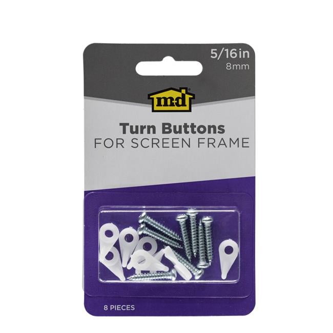 MD Building Products 5020258 Plastic Turn Button 8 Piece Walmart
