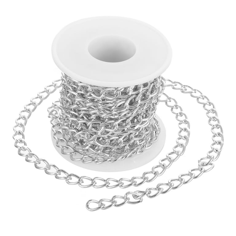  EXCEART 1 Roll Aluminum Chain Hairpin Link Chain Necklace  Pendant Metal Bag Link Bracelet Chains for Jewelry Making Curb Chains  Earring Making Cable Headdress DIY Bag Making Shoulder Bags : Arts