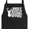 thumbnail image 2 of ThisWear Father's Day Gift for Grandpa Best Buckin Grandpa Ever Two Pocket Apron Black, 2 of 7