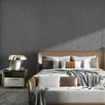 thumbnail image 5 of Grasscloth Wallpaper Textured 24in X 393in Fabric Contact Paper Gray Wall Paper Textured Linen Wallpaper Peel and Stick Self-Adhesive Thick Vinyl Embossed Film Wallpaper (Gray), 5 of 15