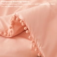 thumbnail image 6 of Exclusivo Mezcla Boho Pom Pom Ball Fringe King Size Comforter Set, 3 Pieces Bright Pink Lightweight Down Alternative Bedding Comforter Sets for All Seasons (1 Comforter and 2 Pillowcases), 6 of 8