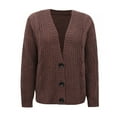 thumbnail image 5 of Kiplyki Womens Fall Cardigan Long Sleeve Solid Coat Blouse Outerwear, 5 of 7