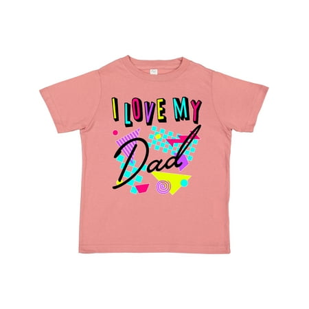 

Inktastic I Love My Dad- 80s Retro Style Gift Toddler Boy or Toddler Girl T-Shirt