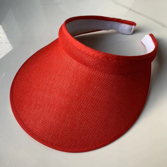 Zhuge Women's Summer Wide Brim Sun Hat, UV Protection Visor Cap for Outdoor Travel, Beach & Fishing, Red