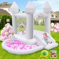 thumbnail image 1 of Hamaca hinchable blanca Bounce House FBSPORT para niños con ventilador, 1 of 7