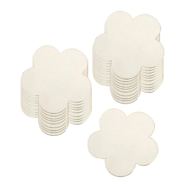 20 piezas sin terminar en rebanada en blanco Baoblaze DIY artesanías etiquetas discos adornos de boda
