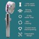 thumbnail image 4 of 1 Pcs High Pressure Propeller Shower Head 360 Rotatable Shower Head Water-saving Rainfall Shower Nozzle 2cm Universal Connector Bathroom Accessories, 4 of 5