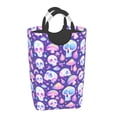 thumbnail image 2 of KLL Skull mushroom colorful Laundry Hamper,Large Canvas Fabric Lightweight Storage Basket Toy Organizer Dirty Clothes Collapsible Waterproof, 2 of 6