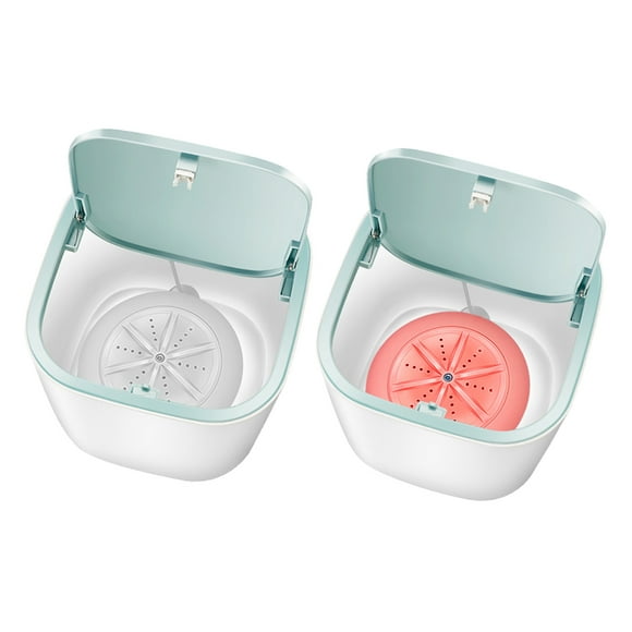 2 paquetes Mini lavadora lavadora USB 18W cepillos de maquillaje giratorios pantalones ropa interior calcetines hogar viaje autocaravana Gloria Máquina de lavandería de viaje