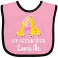thumbnail image 3 of Inktastic My Godmother Loves Me Giraffe Boys or Girls Baby Bib, 3 of 4