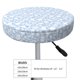 thumbnail image 4 of Balery Gray White Floral Fundas de asiento para taburete de bar redondo de tela de terciopelo ajustables que protegen de arañazos y manchas para sillas de 14 a 17 pulgadas.-12 inch, 4 of 7