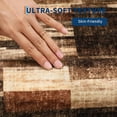 thumbnail image 2 of Memoryfield Washable 5' x 7' Area Rug, Foldable Geometric Printed Carpet, Soft Low Pile Abstract Floor Mats, Non Shedding Floor Covering for Bedroom Living Room, Brown, 2 of 9