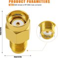 thumbnail image 2 of Adaptador RP-SMA macho a SMA hembra de 5 piezas, convertidor de adaptador coaxial SMA, conector coaxial de adaptador SMA para antena WiFi, FPV, gafas, enrutador, 2 of 5