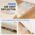 thumbnail image 2 of Air Vent Extender for Under Furniture Floor Vent Deflector for Floor Register Up to 12" Wide, Extends from 17"-33" (2 pack), 2 of 6