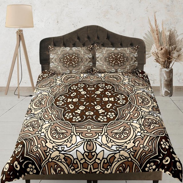 Mandala Bohemio Juego de Funda Nórdica Colorido Colcha, Dormitorio Ropa de cama con
