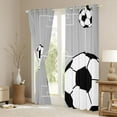 thumbnail image 3 of Manfei Sport Soccer Black Out Curtains for Female Men Teens,Boys Football Print Curtains Pack of 2 (42x63 Each),Ball Gamer Bedroom Curtains,Luxury Bedroom Decor, 3 of 6